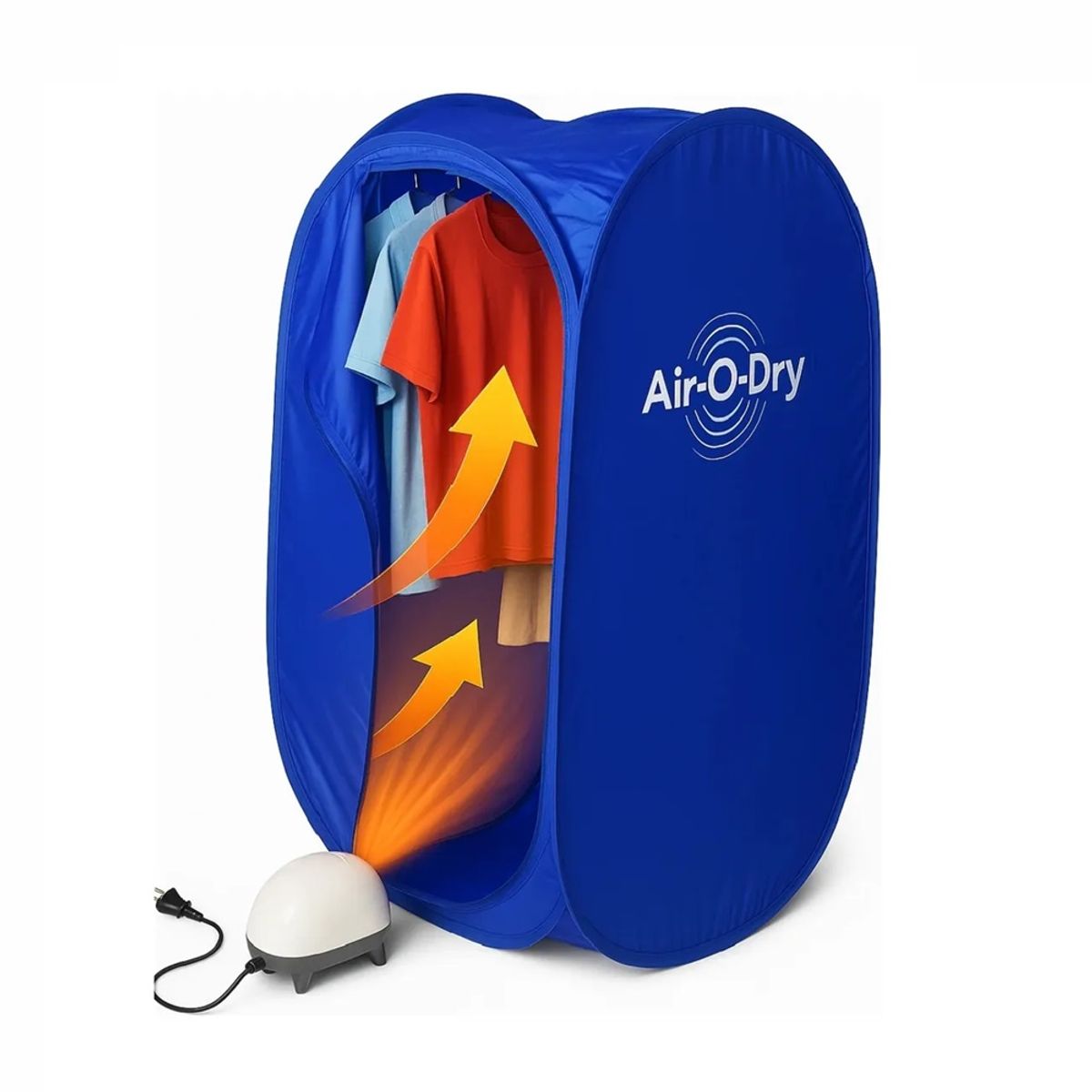 GENERICO - Secadora Portatil de Ropa Plegable Electrica para Viaje Azul