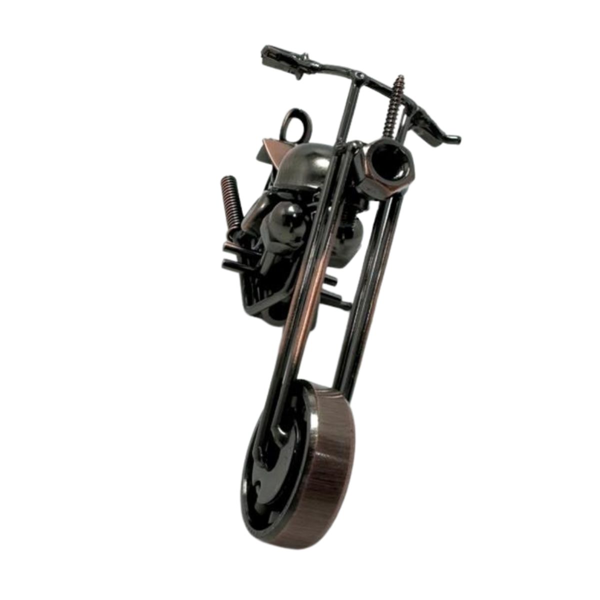 MAZUGI - Moto metálica de colección color bronce estilo clásico retro