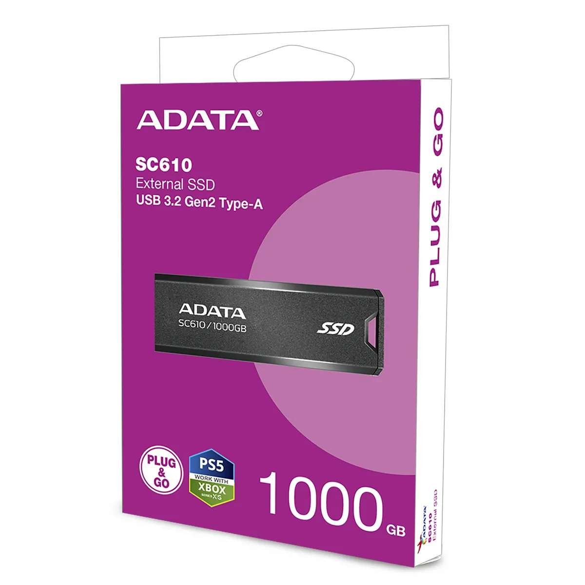 ADATA - Disco Solido Externo Adata SC610 1TB Usb 3.2 Gen2
