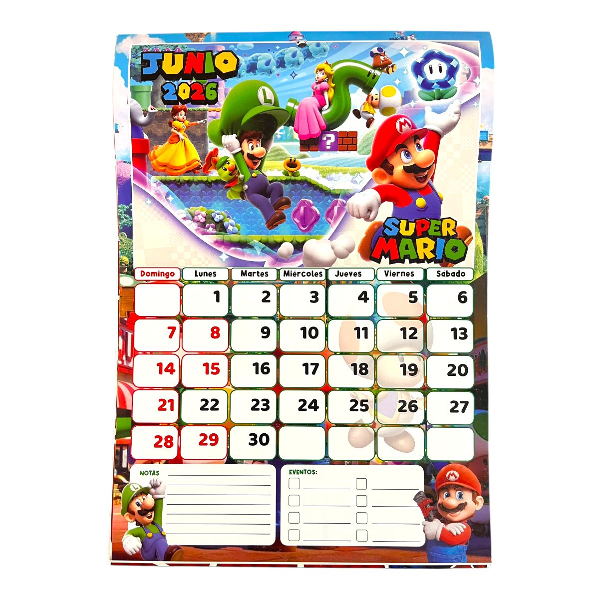 GENERICO - Calendario Programador Infantil Personajes Animados 2026