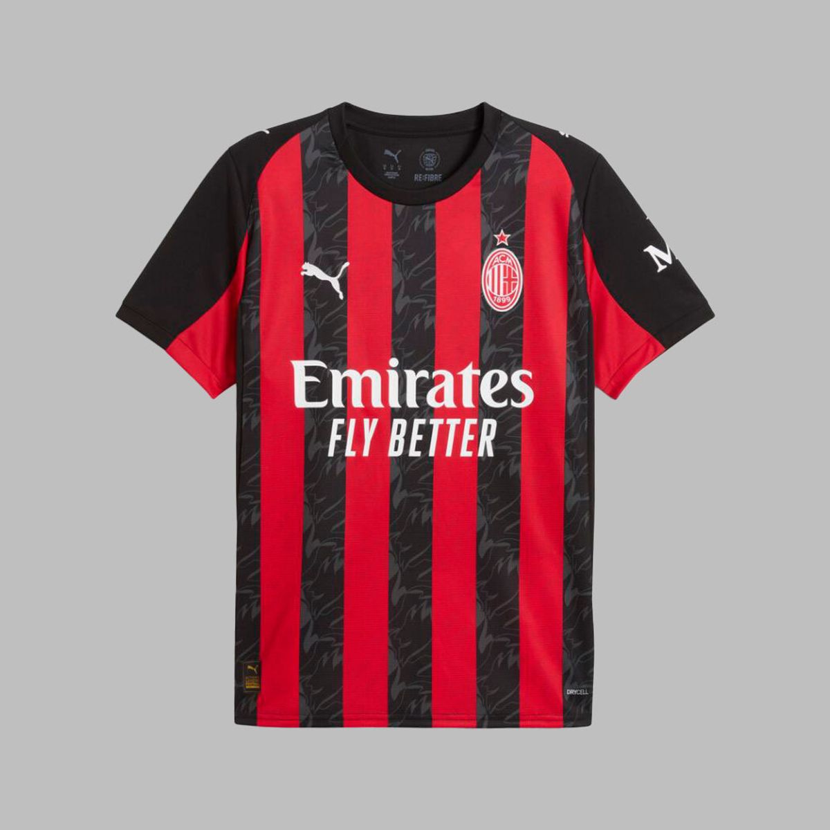 PUMA - Camiseta Puma Hombre local del AC Milan 25/26 - Rojo-Negro