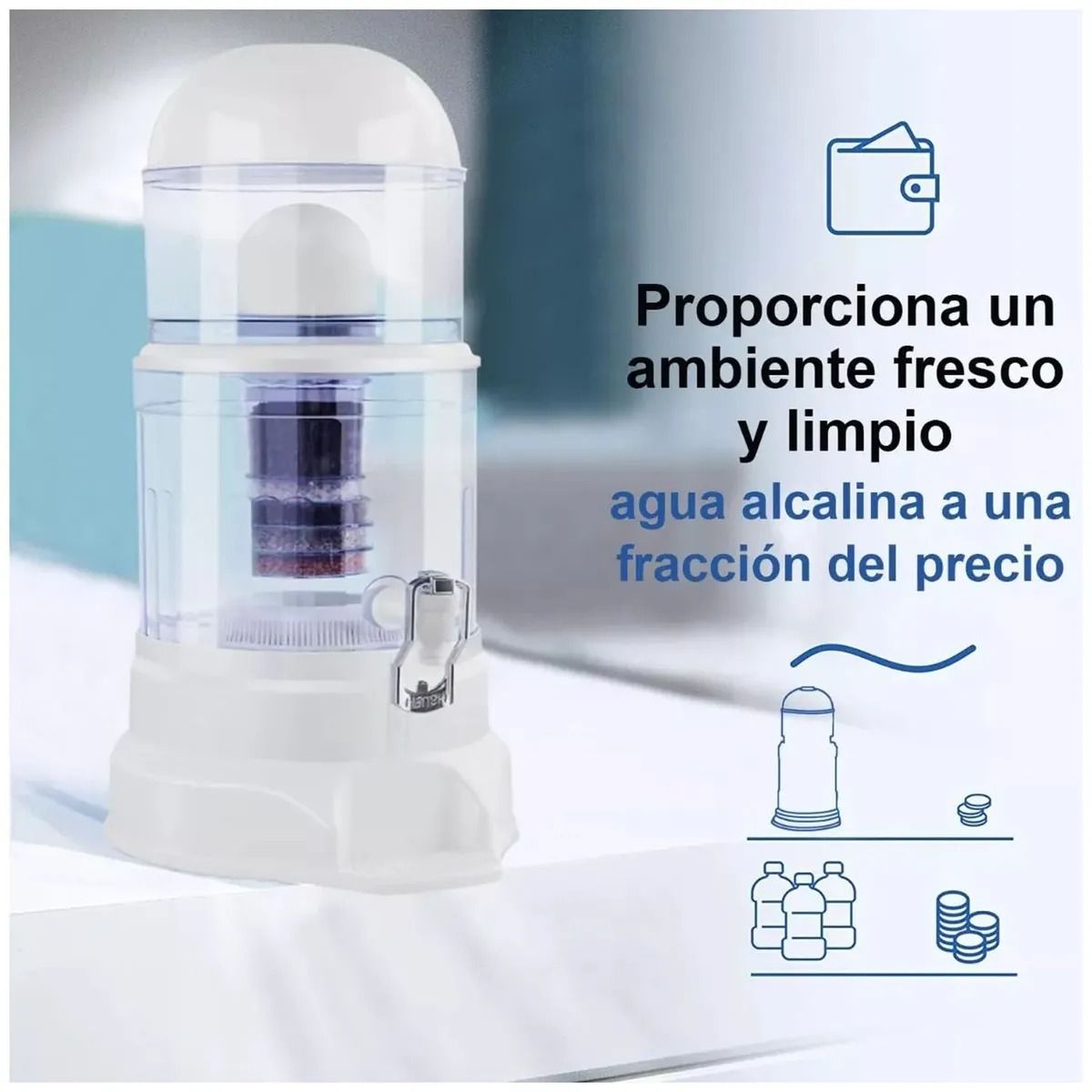 GENERICO - Filtro Purificador de Agua 14 Litros – Agua Pura y Segura para tu Hogar