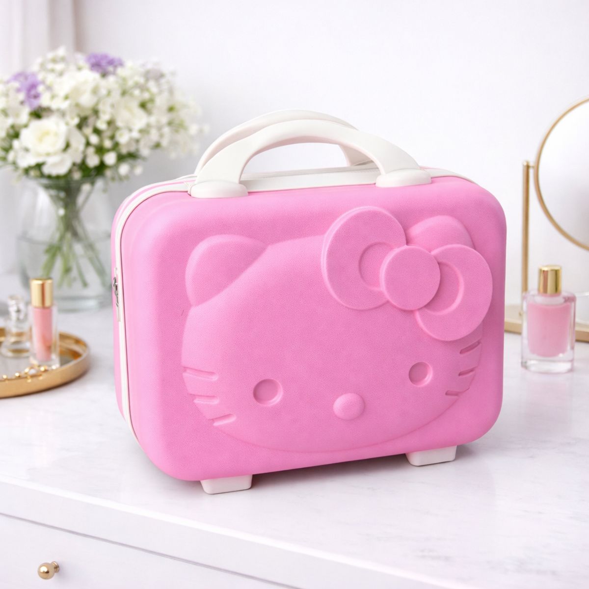 GENERICO - Maletín de Viaje Neceser Cosmetiquera Maleta Portátil Rosa