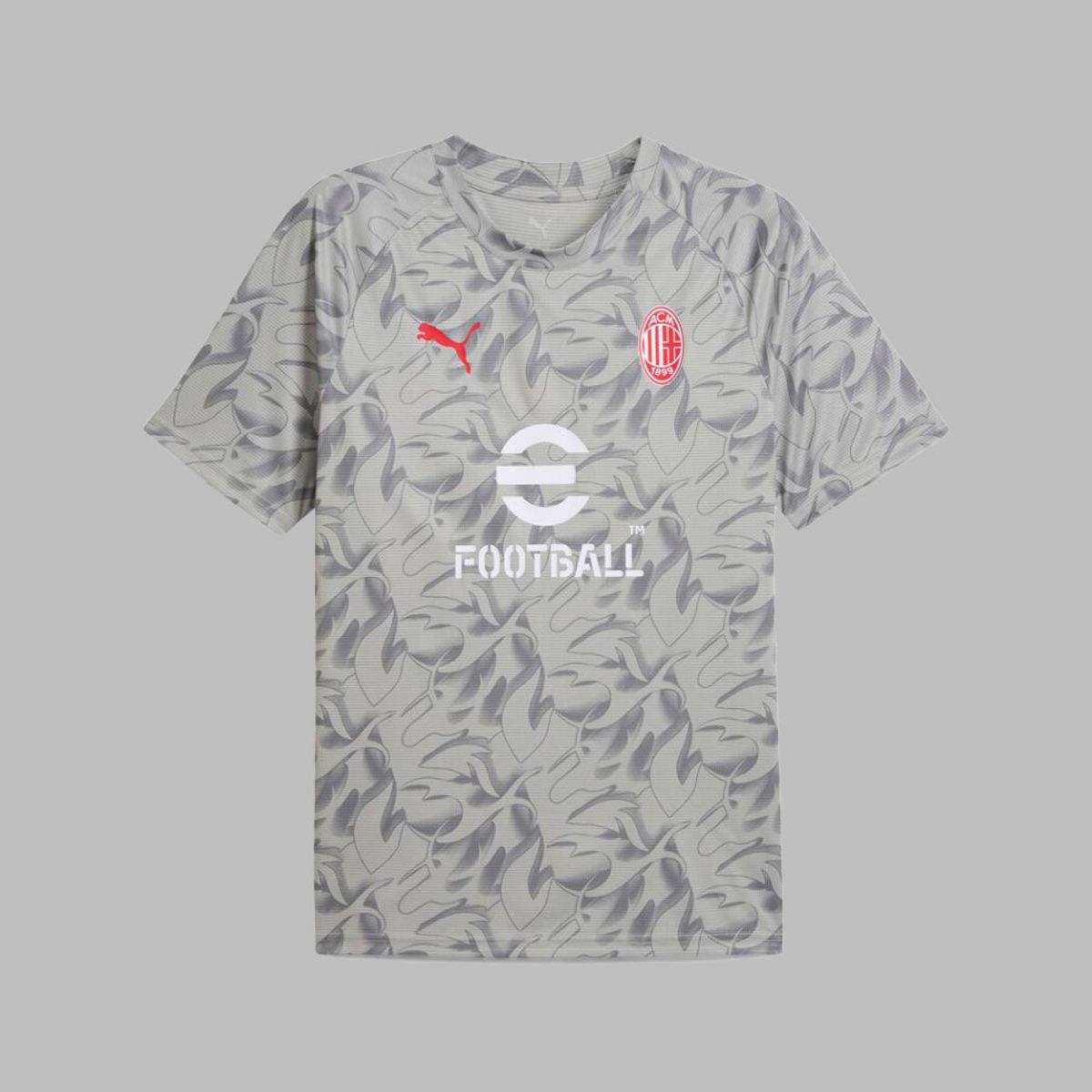 PUMA - Camiseta Puma Hombre Prepartido Ac Milan -Gris