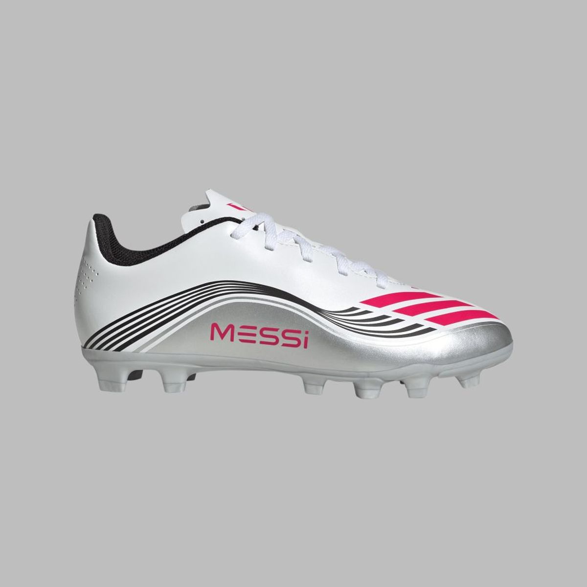 ADIDAS - Guayos adidas Kids F50 Messi Club FG/MG - Blanco/Plateado