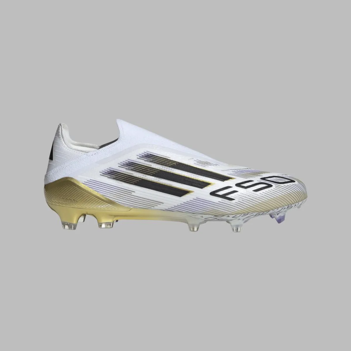 ADIDAS - Guayos adidas Hombre F50 Elite Laceless FG - Blanco/Dorado