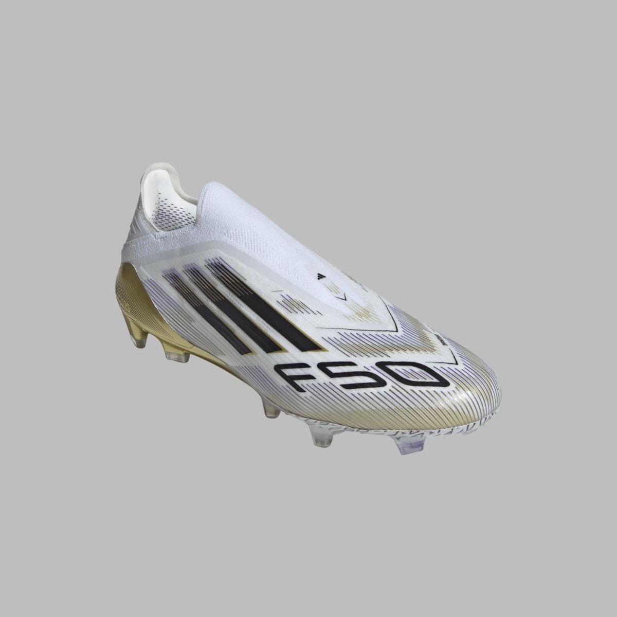 ADIDAS - Guayos adidas Hombre F50 Elite Laceless FG - Blanco/Dorado
