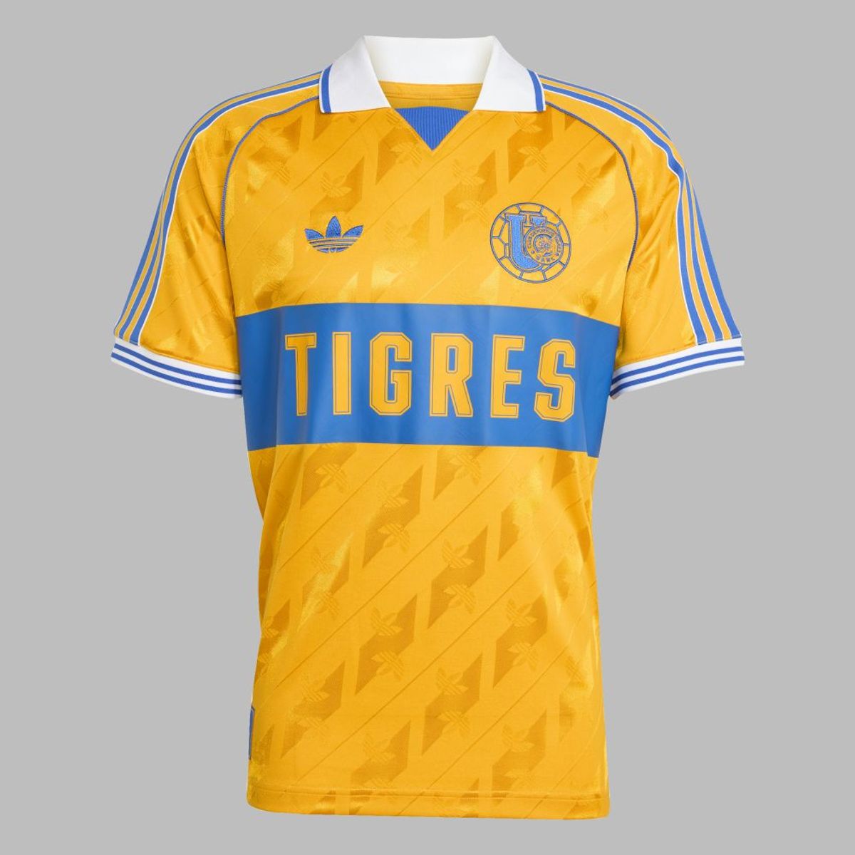 ADIDAS ORIGINALS - Camiseta Adidas Originals Hombre Aniversario Tigres UANL - Amarillo - Fútbol - Uso casual y entrenamiento