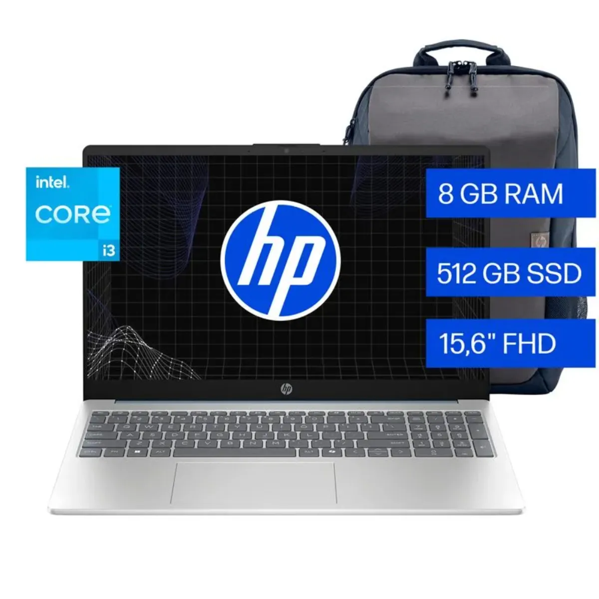 HP - Laptop HP 15-fd0235la, Intel N-series, 8 GB RAM, 512 GB SSD, 15.6" FHD, Windows 11 Home