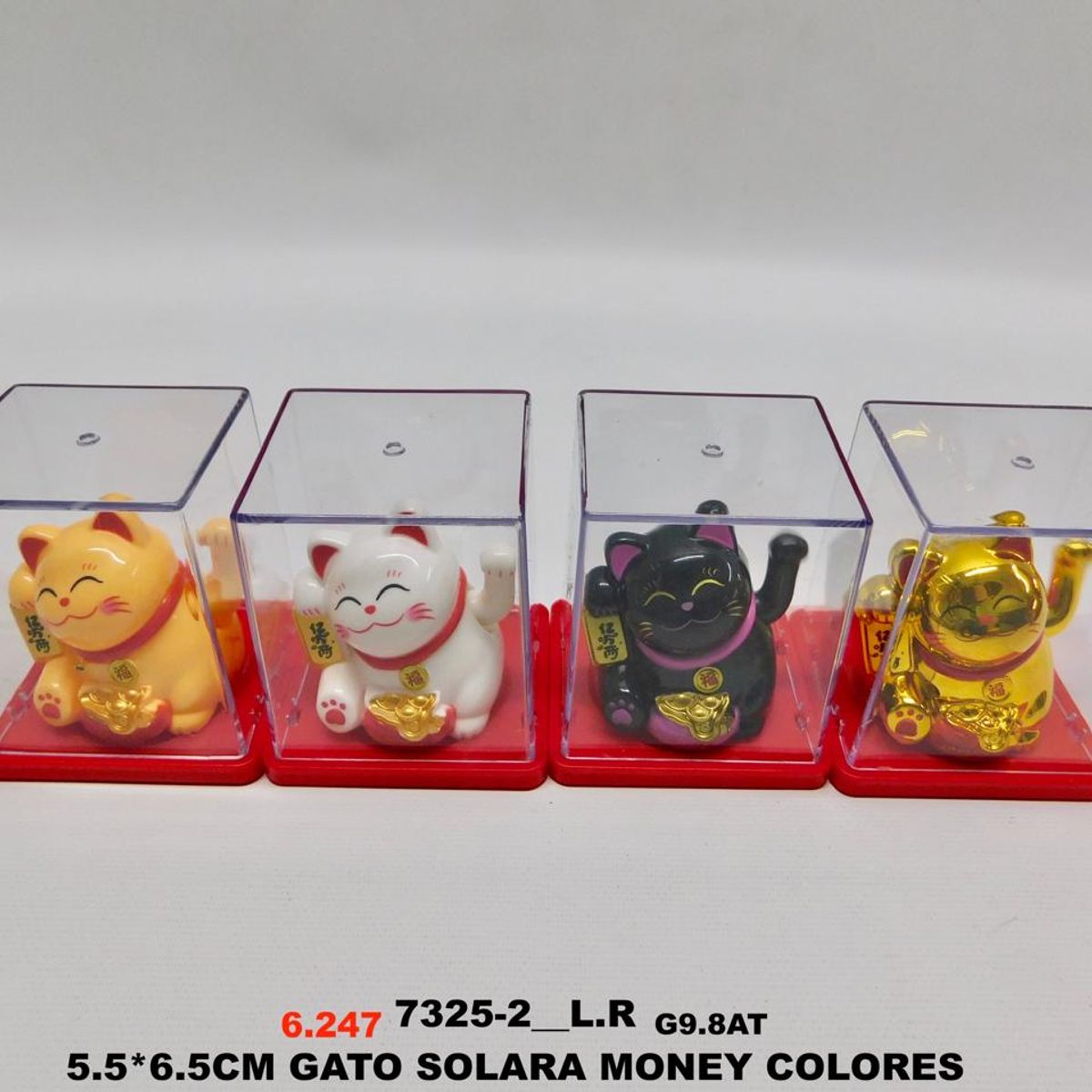 MAZUGI - Gato De La Suerte Maneki Neko Tradicional En Colores Clasico