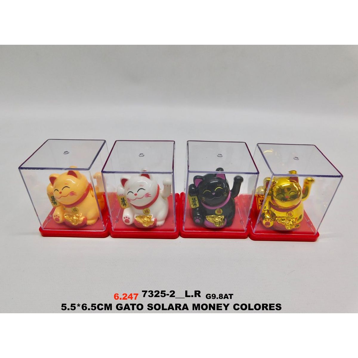 MAZUGI - Gato De La Suerte Maneki Neko Tradicional En Colores Clasico