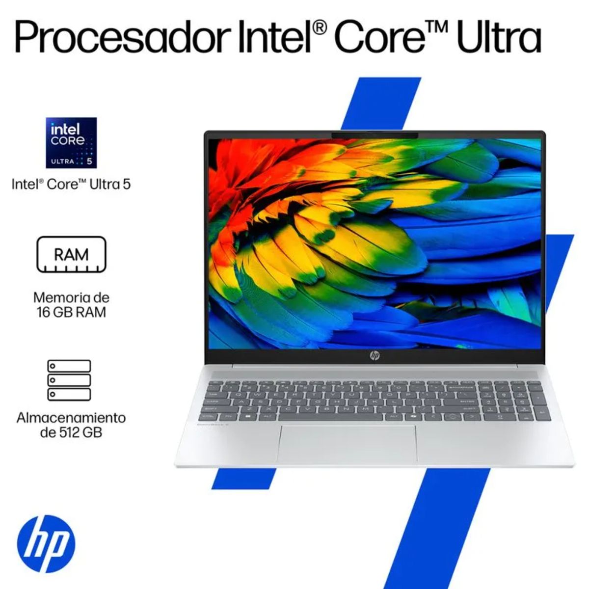 HP - Laptop HP OmniBook 5 AI 16-af1052la, Intel Core Ultra 5, 16 GB RAM