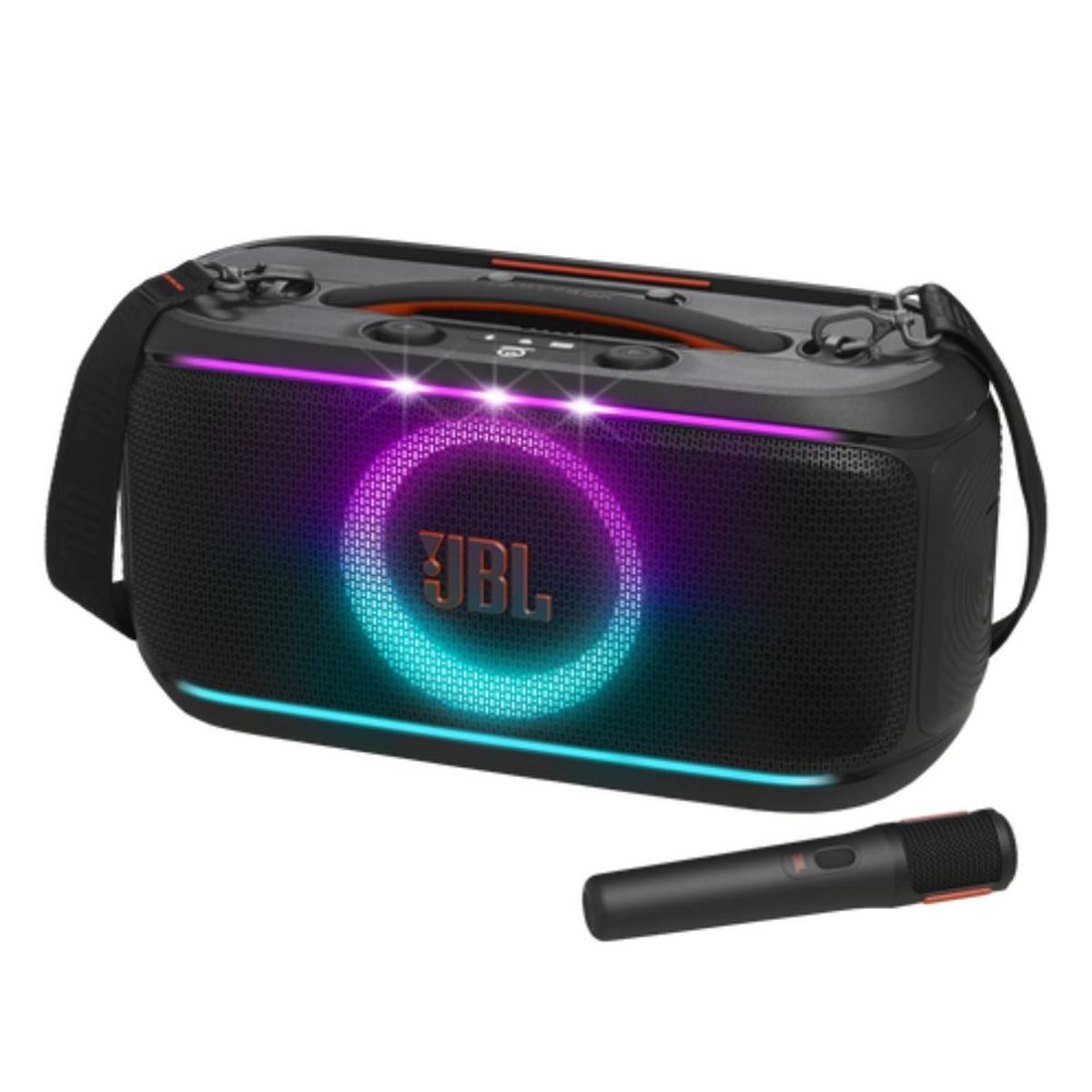 JBL - JBL PartyBox On-the-Go 2 Parlante Bluetooth Portátil con Micrófono y Luces