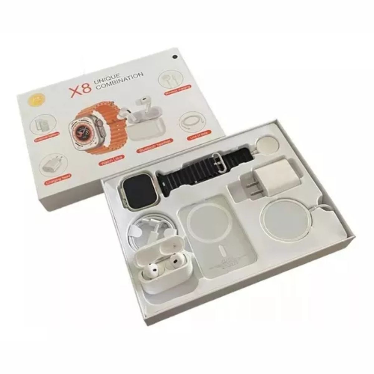 GENERICO - Combo Reloj Smart Watch X8 Ultra + Audifonos In Ear + Power Bank