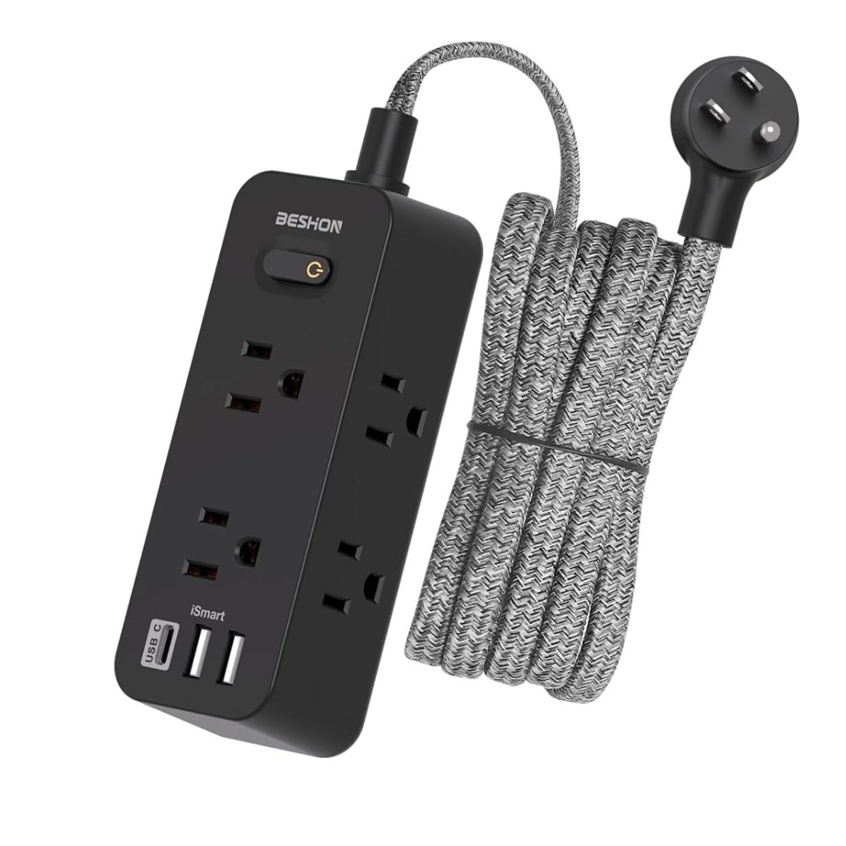 BE - Multitoma Inteligente Extension Electrica Usb C Plano 45m
