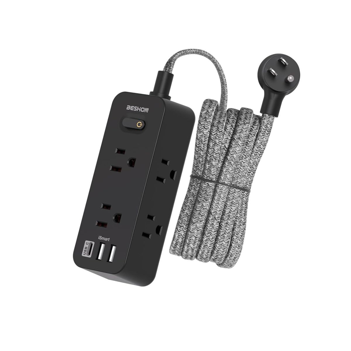 BE - Multitoma Inteligente Extension Electrica Usb C Plano 45m