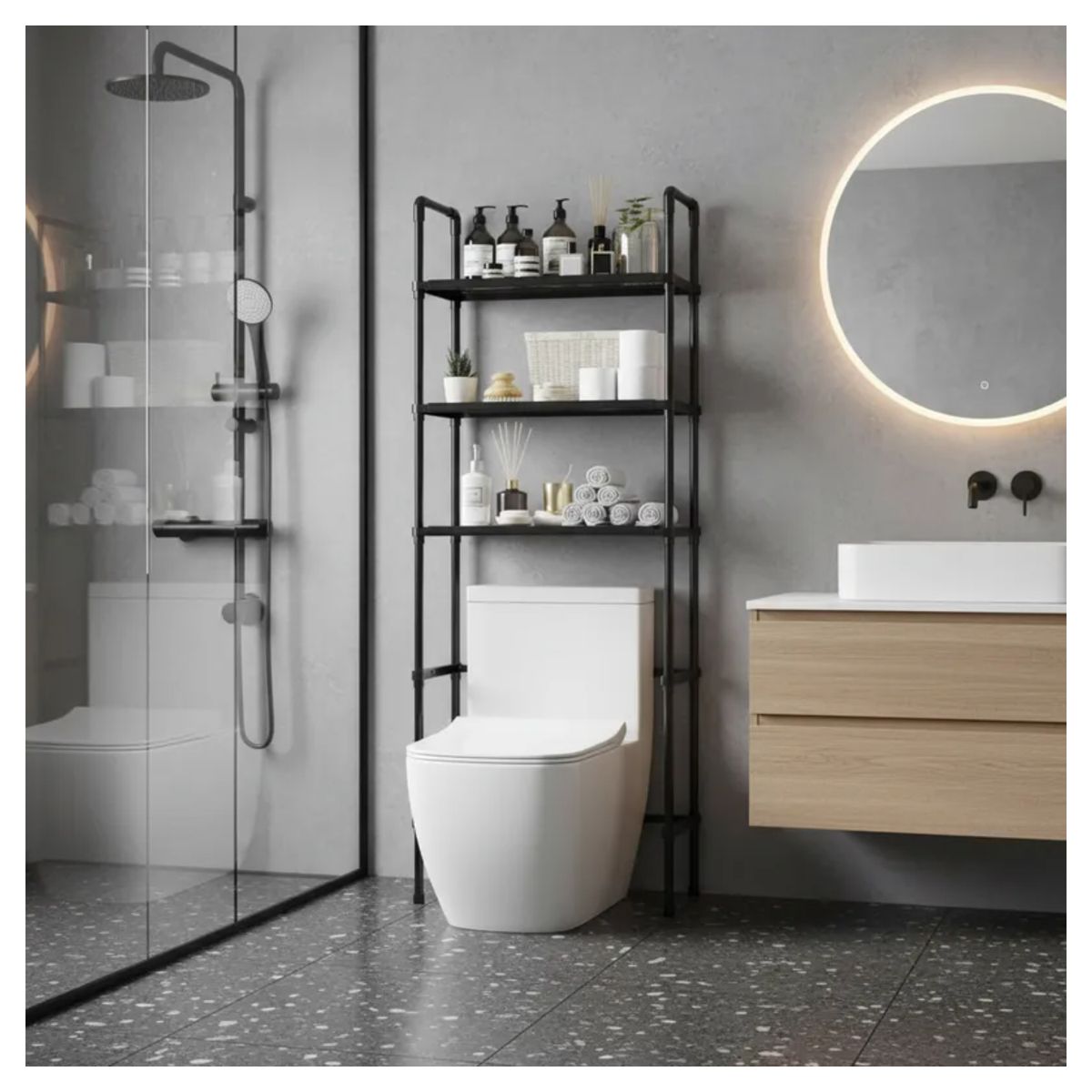 GENERICO - Mueble Organizador Multiusos Para Baño O Dormitorio 3 Niveles