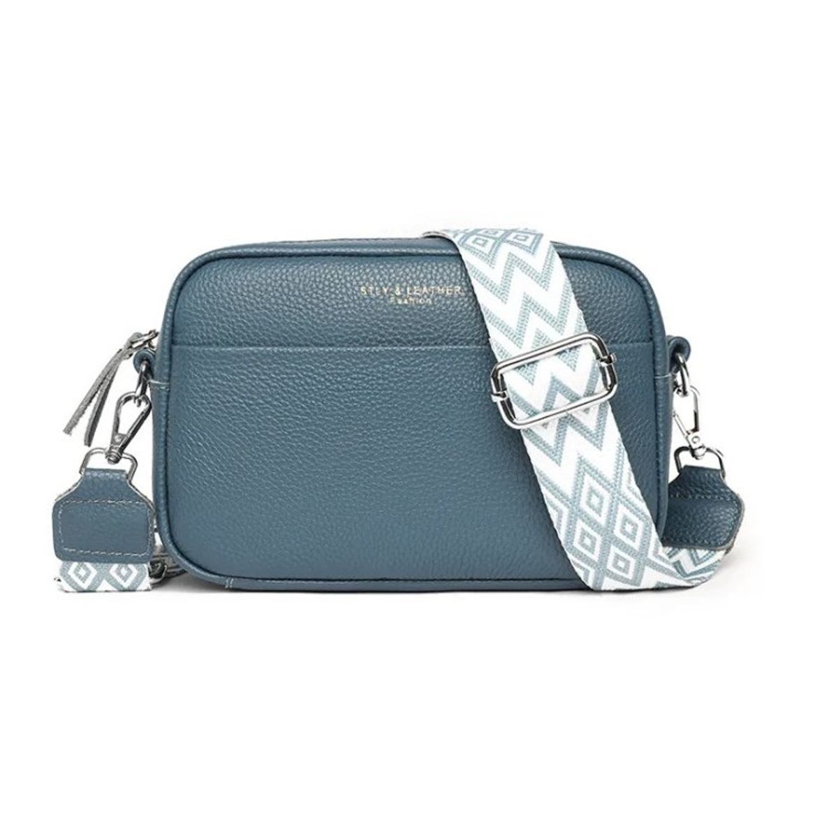 ART CREATION - Bolso Bandolera Cuero Mujer Color Azul