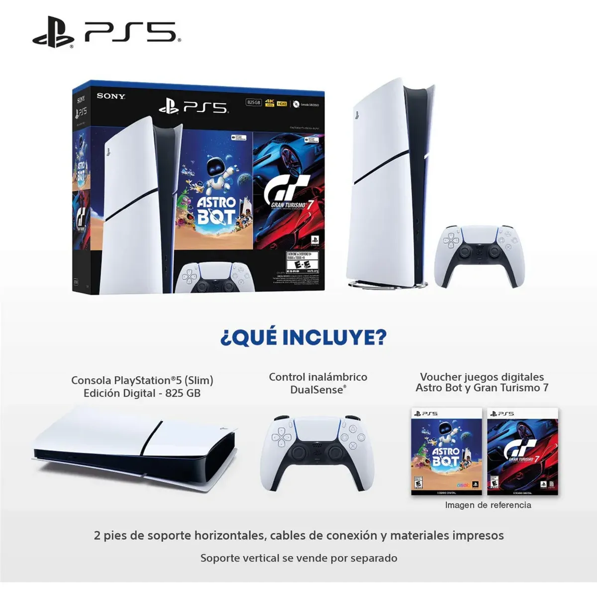 SONY - Consola Playstation 5 Edición Digital Juegos Astro Bot & Gt7