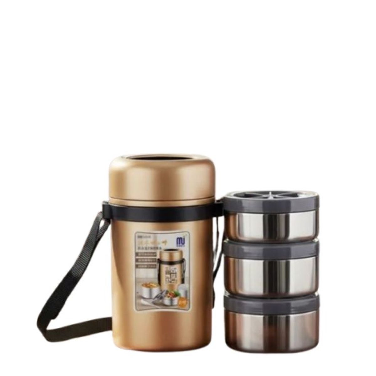 ZHOPI CO - Lonchera Portacomidas En Acero Inoxidable 2.2 Lts Termica Con Asa