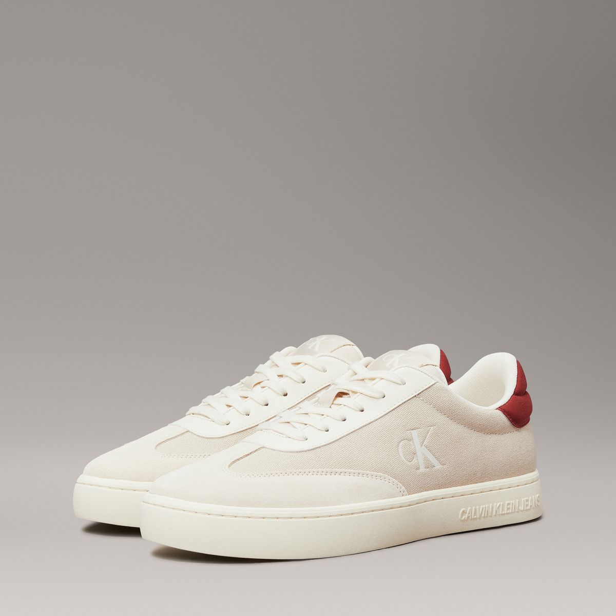 CALVIN KLEIN - Tenis rosado de lona Calvin Klein