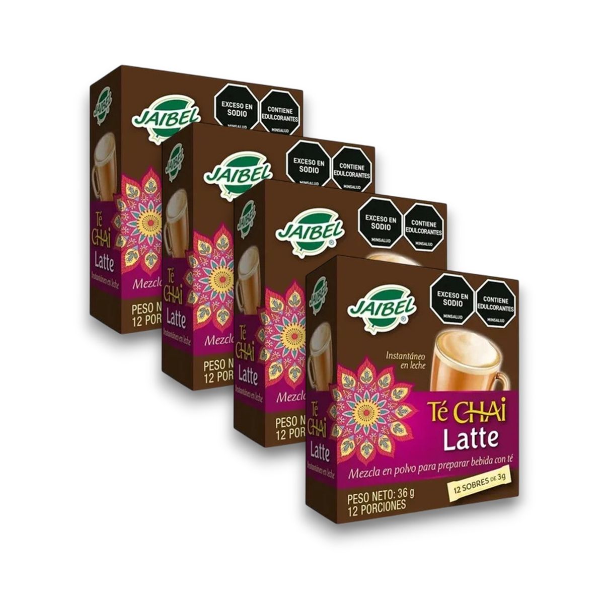 JAIBEL - Jaibel Te Chai Latte Tradicional 4 Pack X12 Sobres