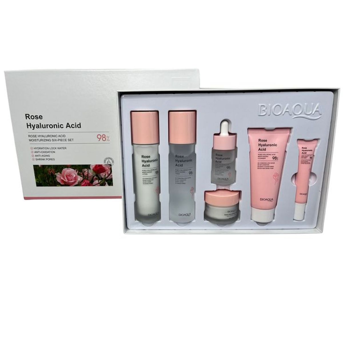 BIOAQUA - Kit Skincare Bioaqua Agua De Rosas Con Ácido Hialurónico