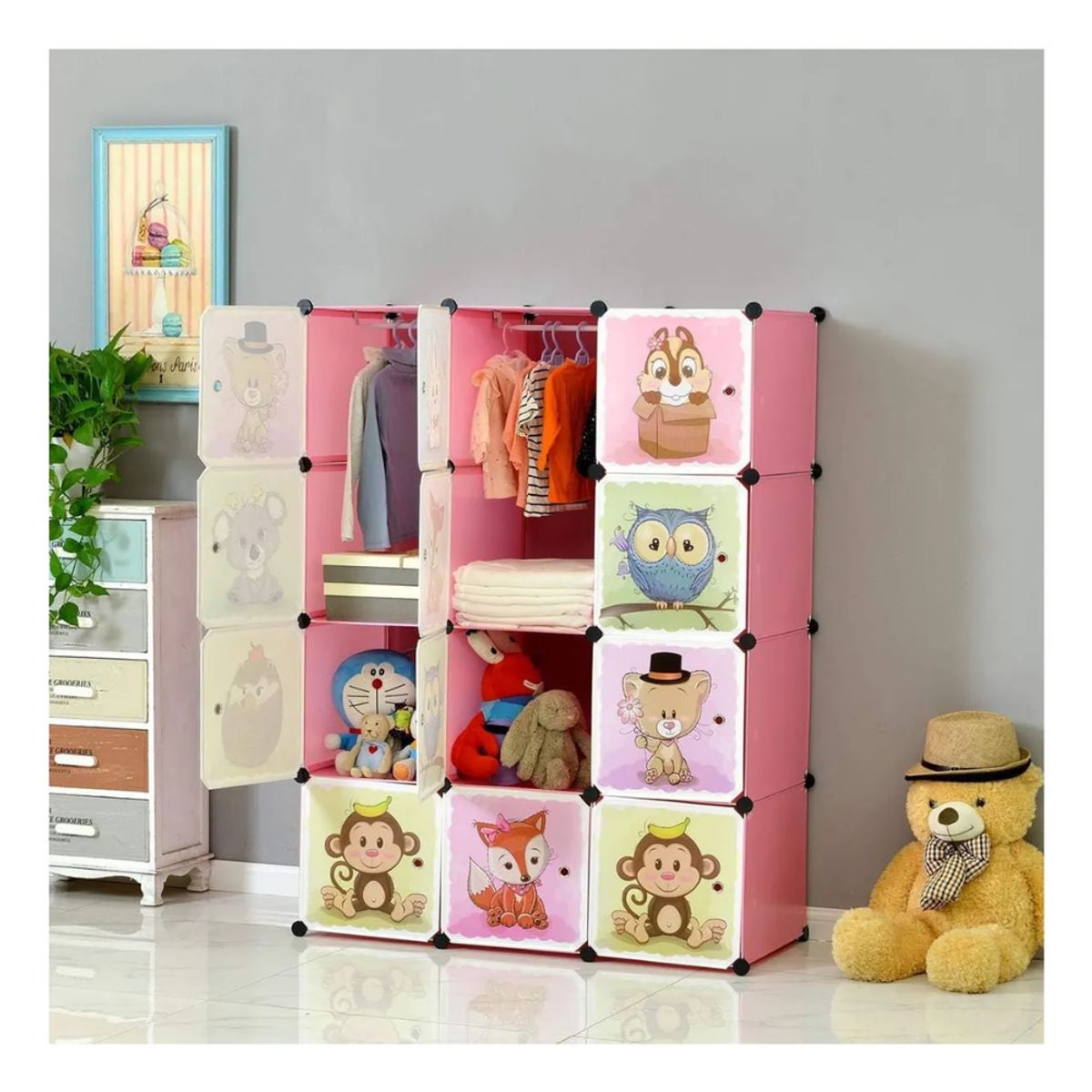 GENERICO - Armario Organizador Modular para Bebé  Ropa y Juguetes 12 Cubos