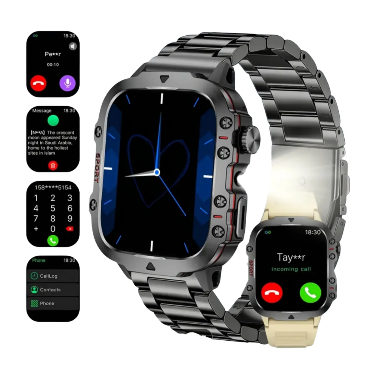 GENERICO - Reloj Inteligente Smartwatch H19 en Acero Inoxidable