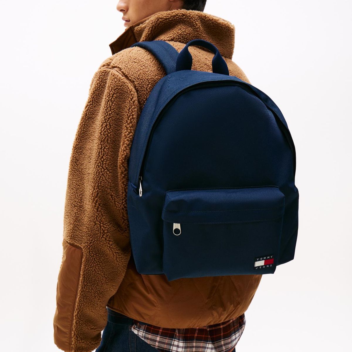 TOMMY HILFIGER - Morral azul Essential con logo Tommy Hilfiger