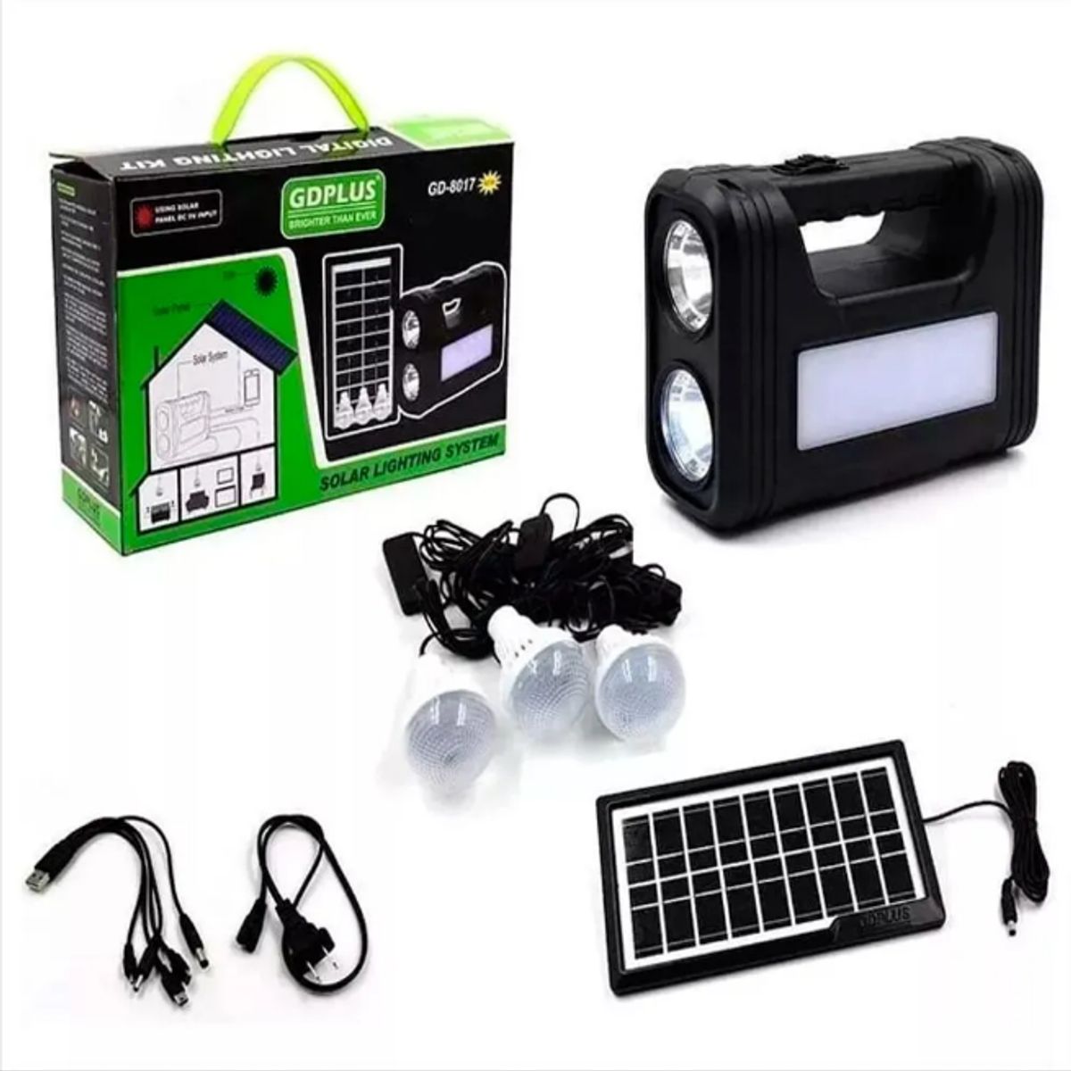 GENERICO - Linterna con panel solar GD TIMES GD205