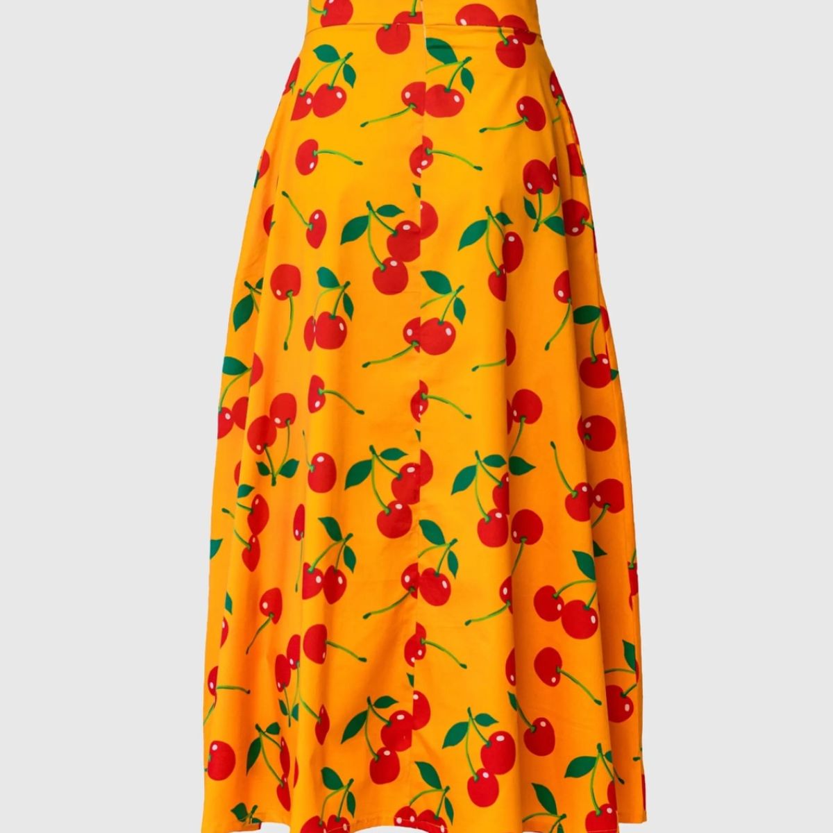 PINEAPPLES DON'T HAVE SLEEVES - Falda Midi con Estampado Cerezas Pineapples