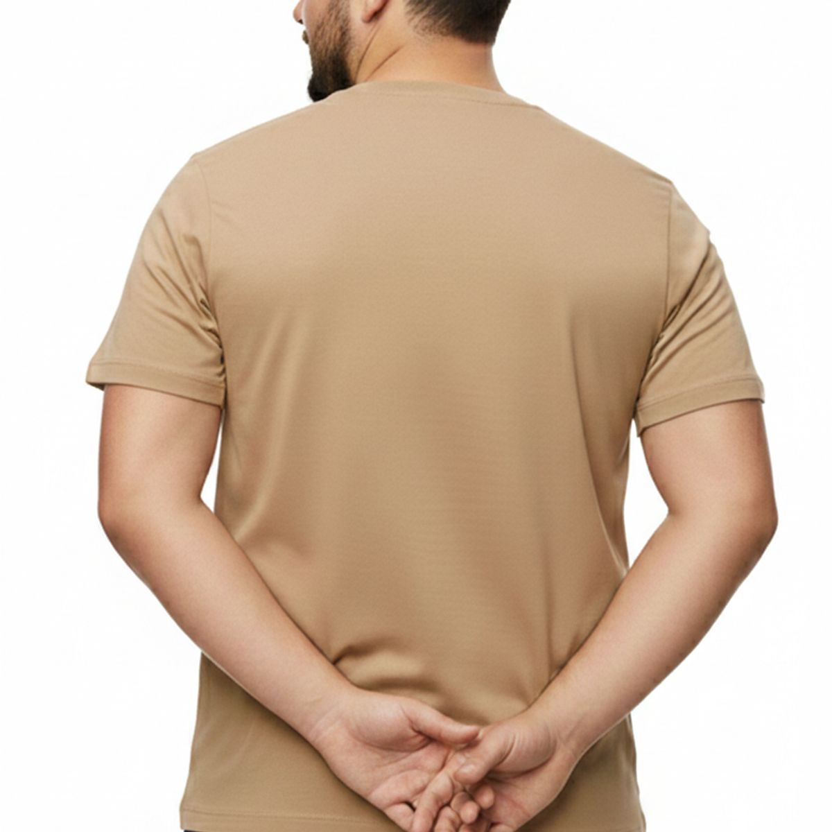 BOCARED - END (CAMISETA MANGA CORTA CUELLO REDONDO PARA HOMBRE ALGODÓN EN COLOR  BEIGE )