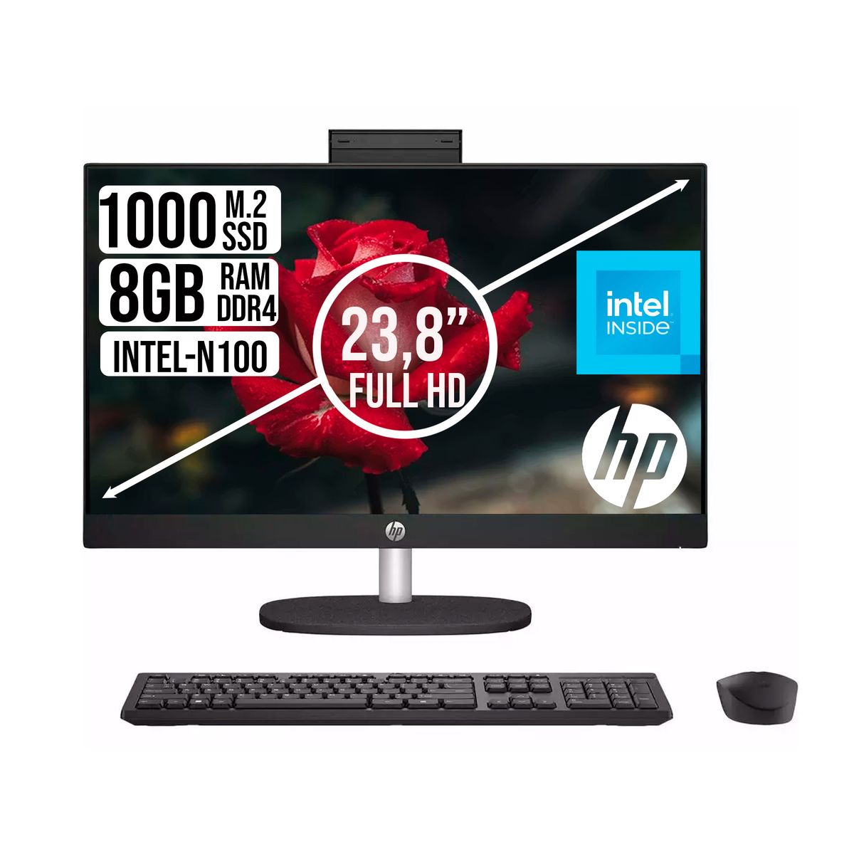 HP - TODO EN UNO HP INTEL CORE N100 SSD 1TB RAM 8GB  IPS 23.8 FHD