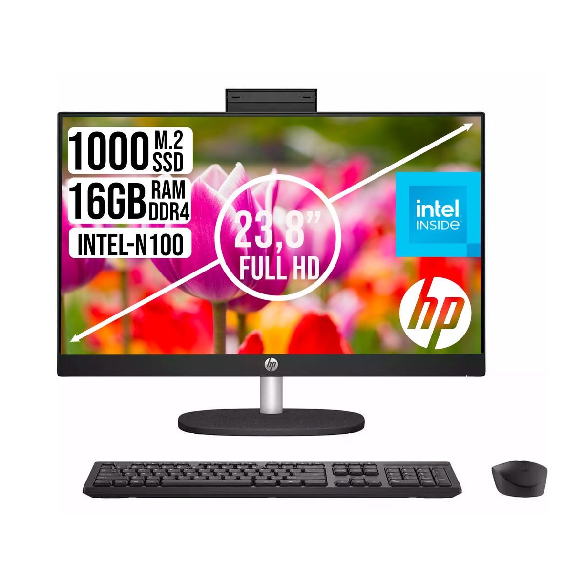 HP - TODO EN UNO HP INTEL CORE N100 SSD 1TB RAM 16GB  IPS 23.8 FHD