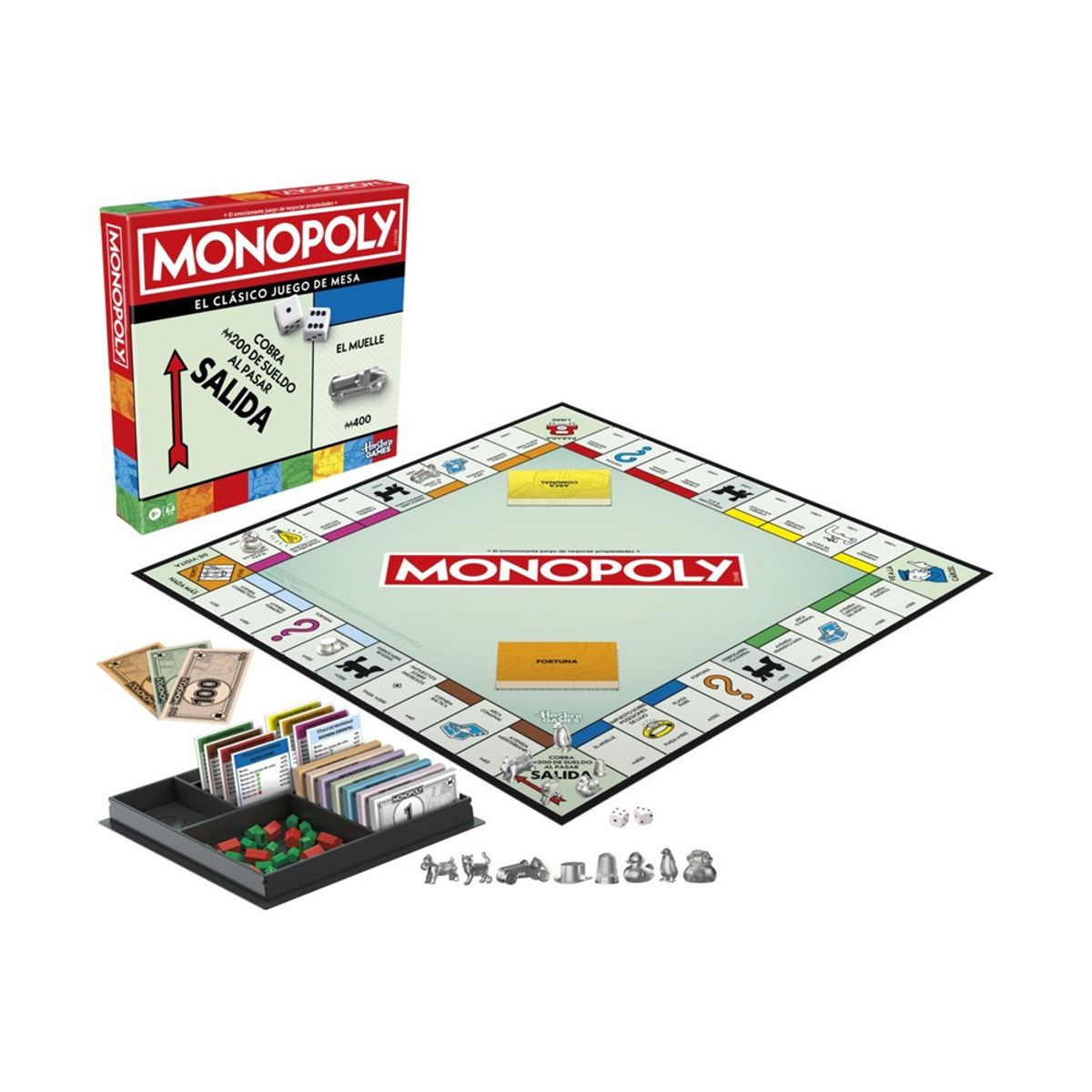 HASBRO - El Clásico Juego de Mesa Monopoly Hasbro