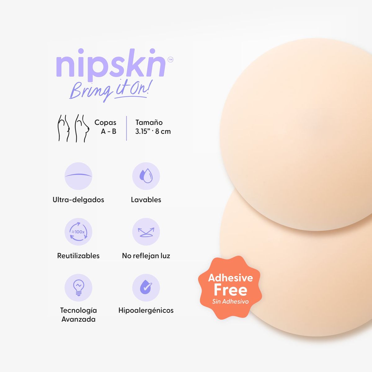 NIPSKIN - Cuber pezosnes Sin Adhesivo Reutilizables Bring It On  Nipskin®
