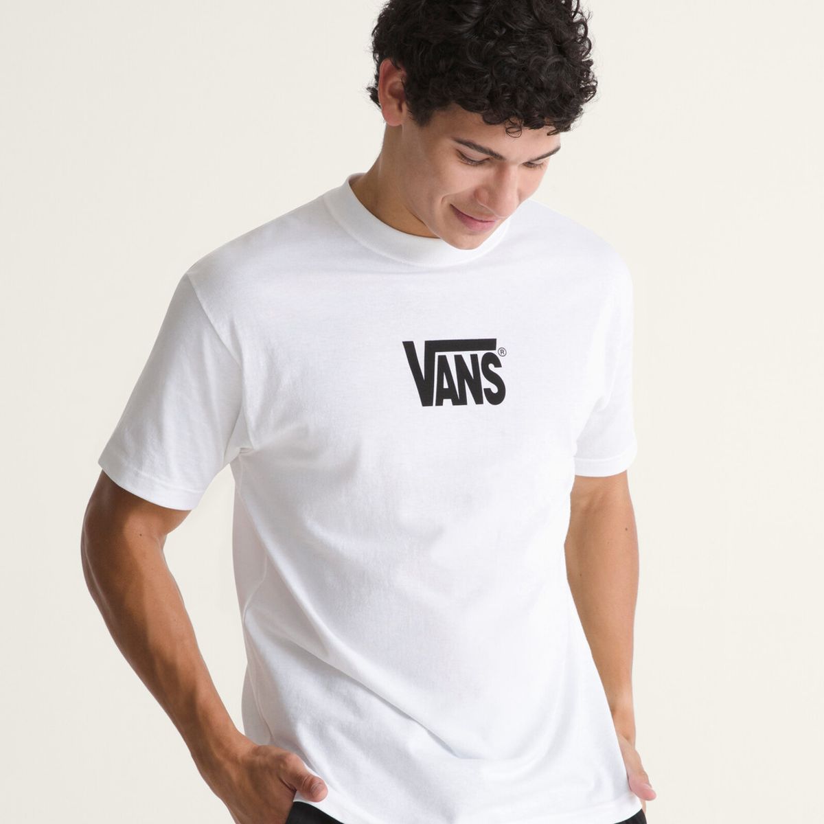 VANS - Camiseta Hombre VANS STRETCH LOGO SS TEE Blanco VANS