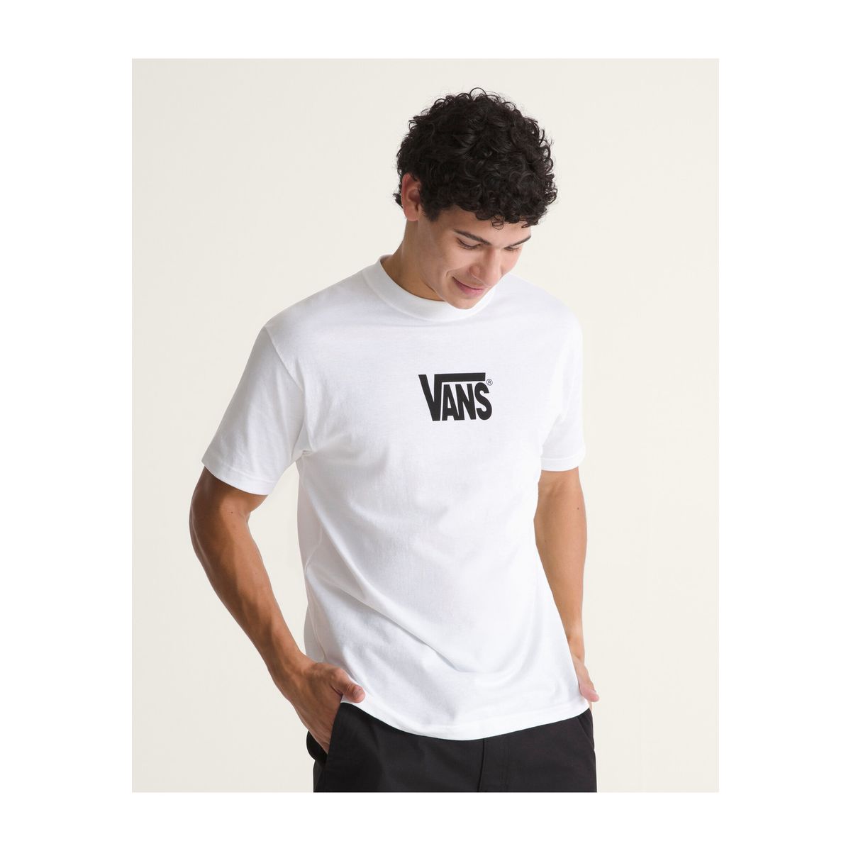 VANS - Camiseta Hombre VANS STRETCH LOGO SS TEE Blanco VANS