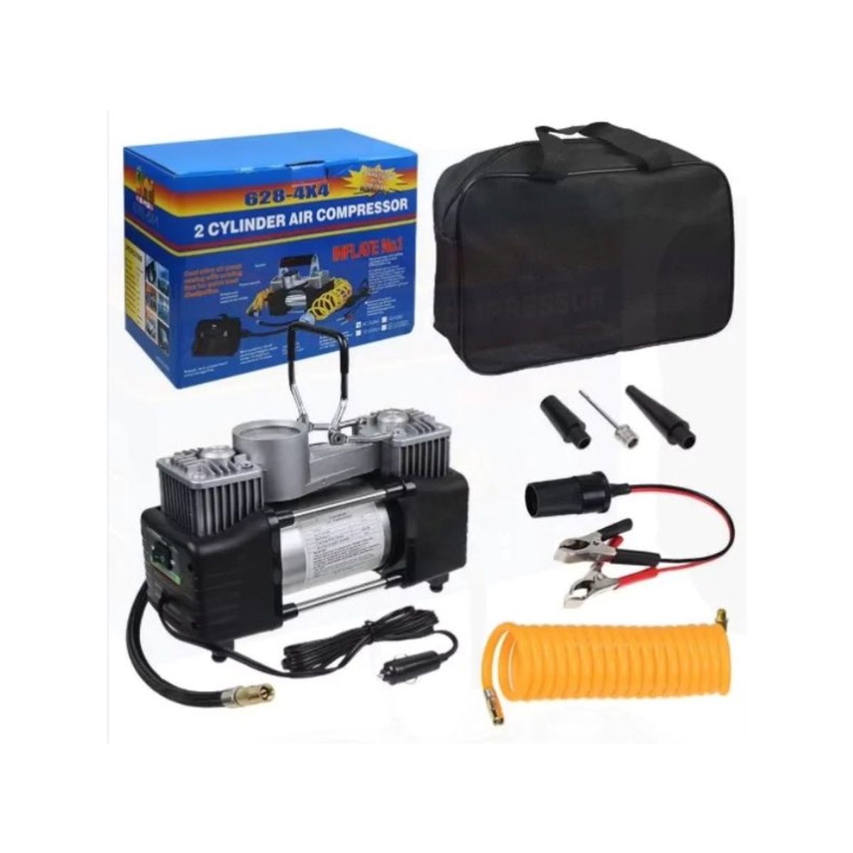 GENERICO - Compresor de Aire Batería Portátil Camel 628-4x4 100mL 0245hp