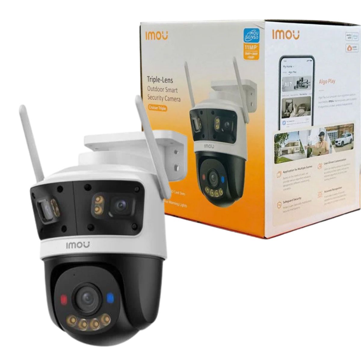 IMOU - Cámara De Seguridad Cruiser Triple Lente 11mpx