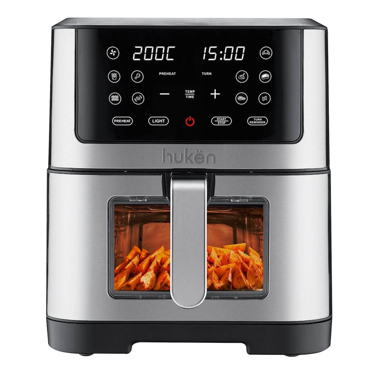 HUKEN - Freidora de Aire Easy View 8 L Ventana y Luz Interna
