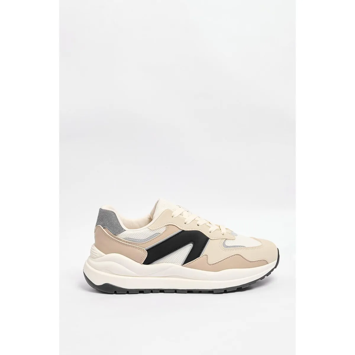 KOAJ - KOAJ Tenis kakis de plataforma con contrastes y suelas altas Hombre