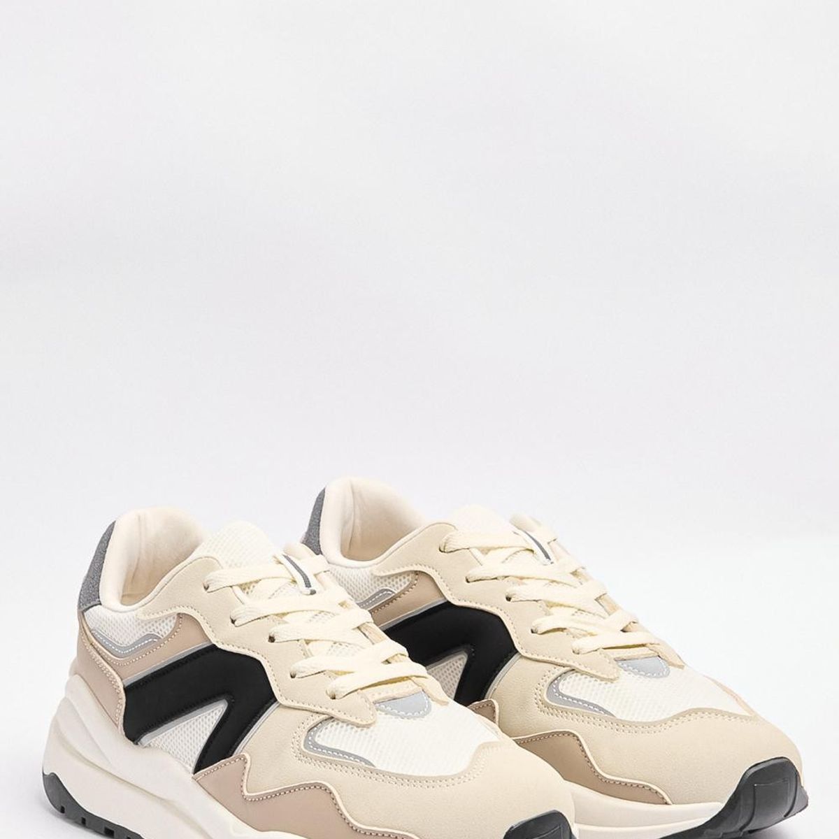 KOAJ - KOAJ Tenis kakis de plataforma con contrastes y suelas altas Hombre