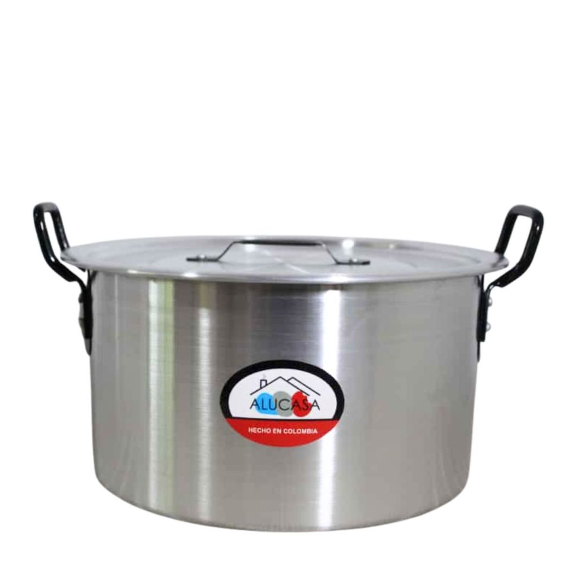 GENERICO - SET DE OLLAS GRANDES X3 UNIDADES 8 - 12 - 14 LITROS EN ALUMINIO CON AGARRADERAS