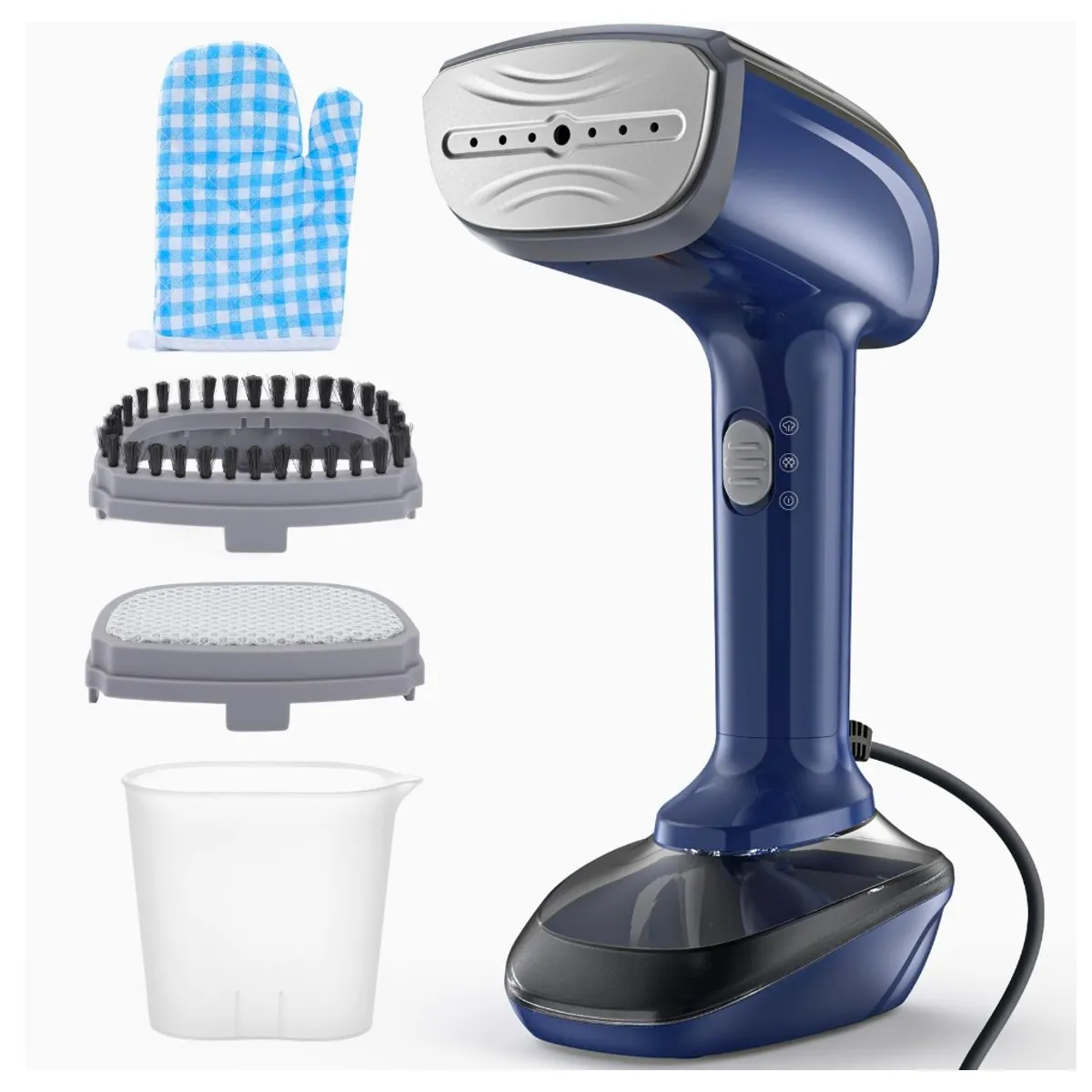 GARMIN - Plancha vaporizadora de ropa 2 en 1 potente vapor 1800 watts azul