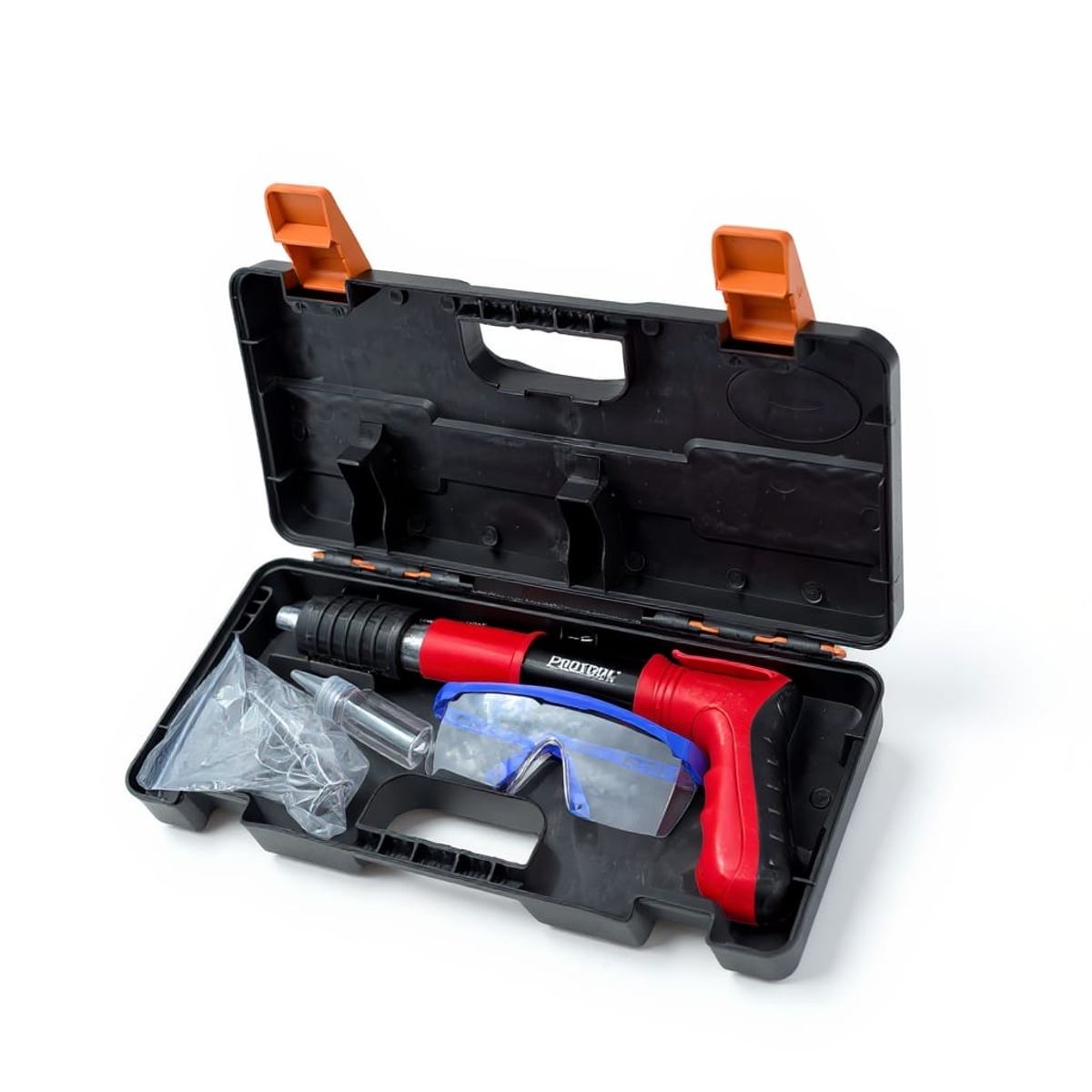 PROTOOL - Pistola De Fijacion Tiro A Tiro Drywall + 250 Clavos Pared