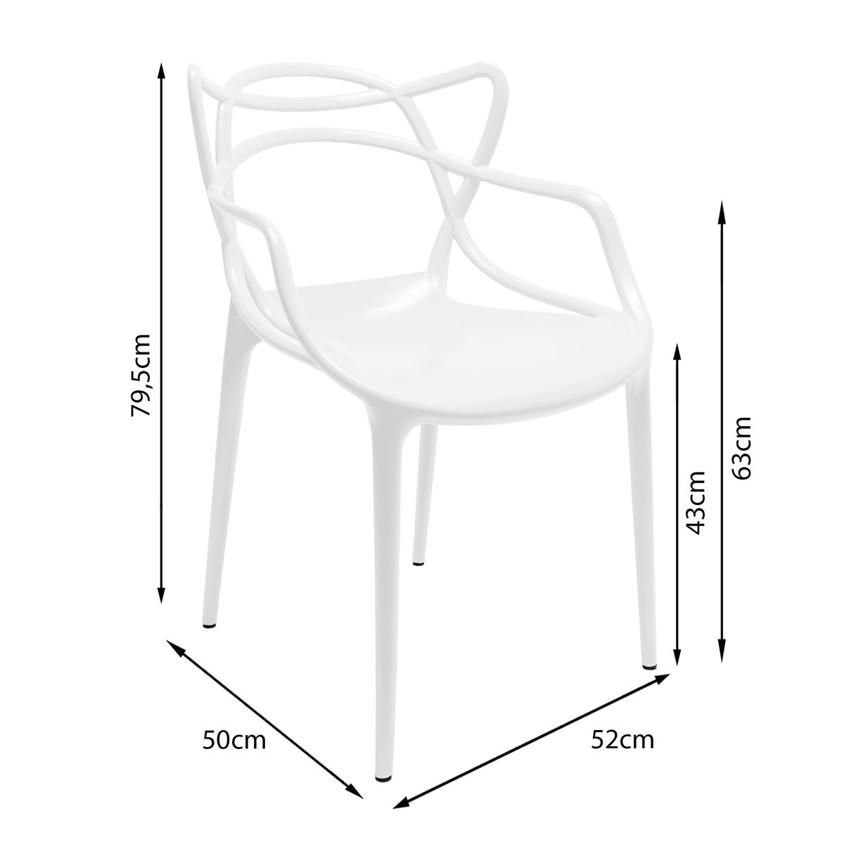 BOXBIT - Silla Exterior Solna Brillante Blanca
