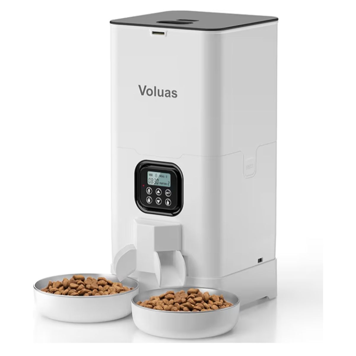 GENERICO - Comedero Automático Voluas Doble para mascota 6L con Temporizador