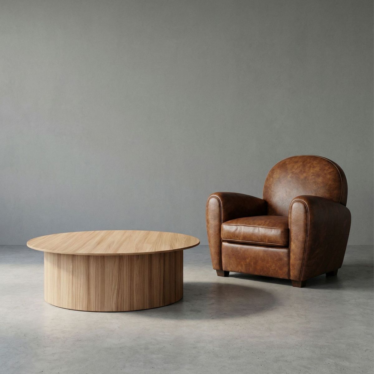 22 GRADOS DECORACION - Mesa de Centro Glori Redonda Madera 110cm 22 Grados Decoracion
